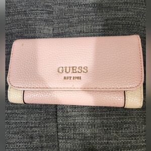 Guess Wallet, pink and cream colorblock